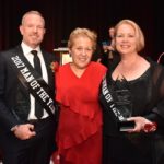 LLS's Man & Woman of the Year, Matt McNally and Denise Bradley, with LLS Eastern PA Executive Director, Ellen Rubesin. Photo credit: HughE Dillion.