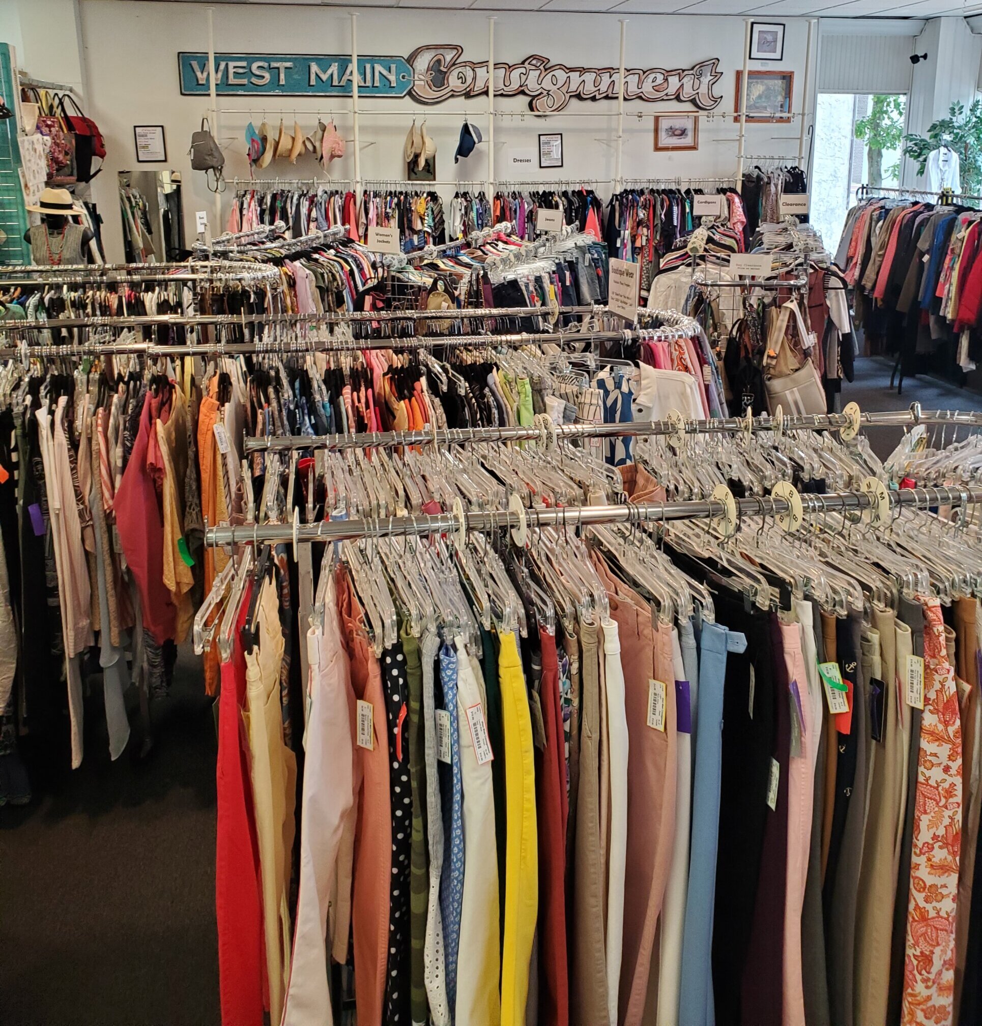 WMC_inside Racks at West Main Consignment