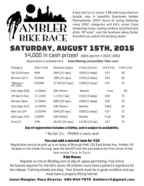 2015-Ambler-Bike-Race-Schedule